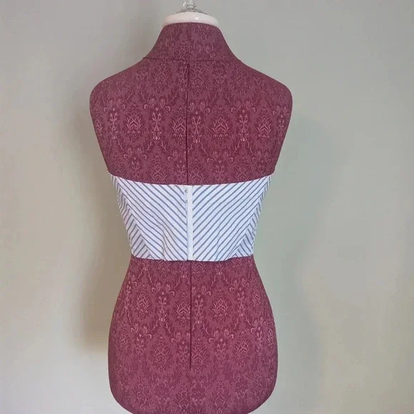 Ser.O.Ya Melanie Blue and White Corset Top NWT, US L - Picture 3 of 6